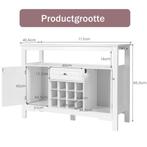 2dekans | Coast Dressoir met Wijnrek - Modern - MDF - 117 x, Ophalen of Verzenden, Zo goed als nieuw