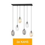 De Lampenbaas | Carmen Modern 6 lichtpunten Zwart, Huis en Inrichting, Ophalen of Verzenden, Zo goed als nieuw, Metaal, Modern-Industrieel