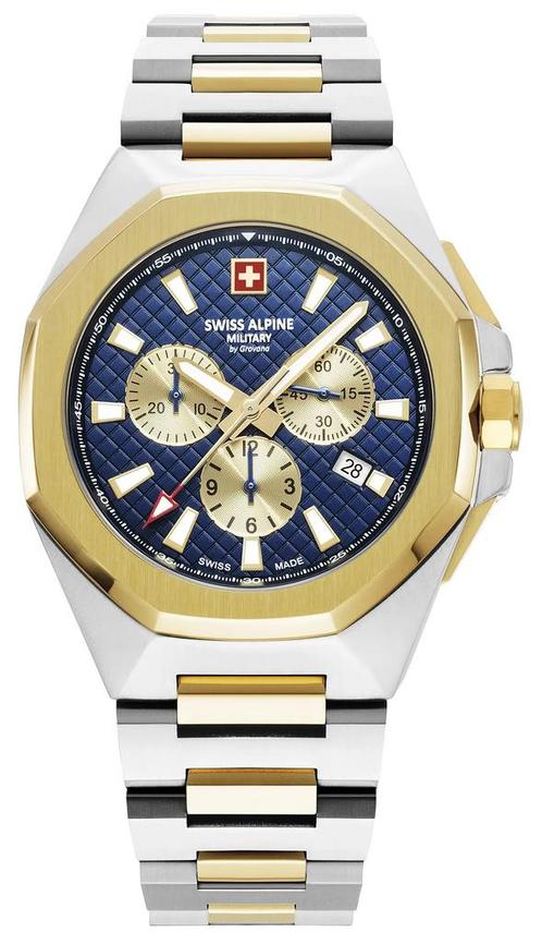 Swiss Alpine Military 7005.9145 Typhoon horloge 42 mm, Sieraden, Tassen en Uiterlijk, Horloges | Heren, Staal, Nieuw, Staal, Overige merken