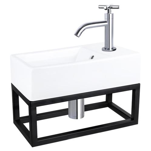 Fonteinset Differnz Force Keramiek en Handoekrek 40x22x11.5, Doe-het-zelf en Verbouw, Sanitair, Overige typen, Nieuw, Chroom, Ophalen of Verzenden