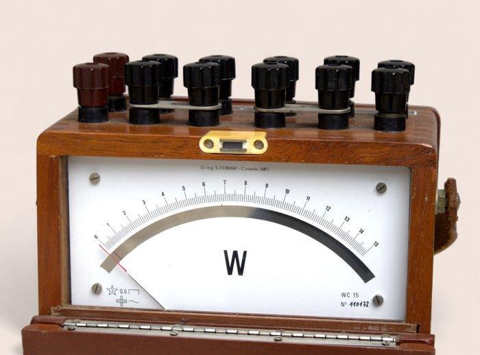 Raro Wattmetro Elettrodinamico Monofase Analogico, Mod. WC, Antiek en Kunst, Antiek | Overige Antiek