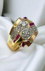 Ring - 14 karaat Geel goud, Prachtige damesring van 14K goud, Sieraden, Tassen en Uiterlijk, Ringen, Nieuw