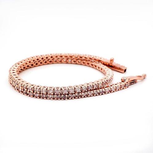 Zonder Minimumprijs - Armband - 14 karaat Roségoud - 1.00ct., Sieraden, Tassen en Uiterlijk, Armbanden