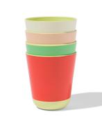 HEMA Bekers 9cm gekleurd - 4 stuks, Huis en Inrichting, Keuken | Servies, Verzenden, Nieuw