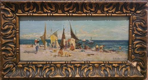 Edoardo Dalbono (1841-1915) - Marina, Antiek en Kunst, Kunst | Schilderijen | Klassiek