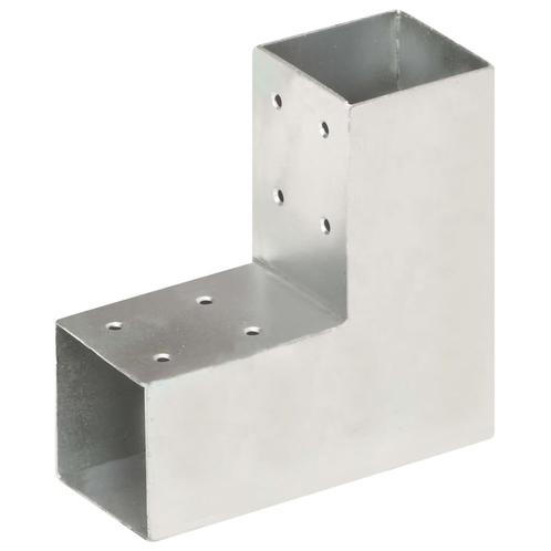 vidaXL Paalverbinding L-vorm 71x71 mm gegalvaniseerd metaal, Tuin en Terras, Palen, Balken en Planken, Nieuw, Verzenden