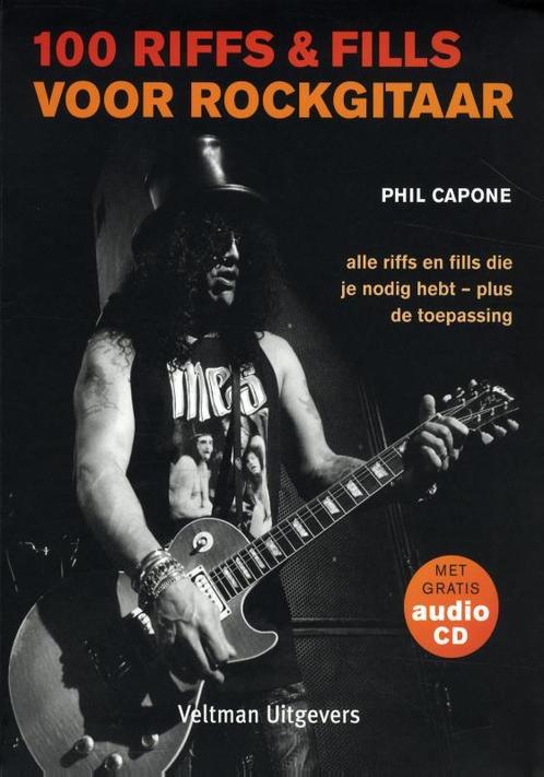 100 riffs & fills voor rockgitaar 9789048307043 Phil Capone, Boeken, Hobby en Vrije tijd, Zo goed als nieuw, Verzenden