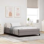vidaXL Boxspring bed met matras Taupe 140 x 190 cm Stof, Huis en Inrichting, Verzenden, Nieuw, Stof