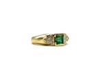 Ring - 18 karaat Geel goud -  0.50 tw. Smaragd - Diamant