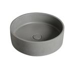 Waskom Xanto 39x39x12cm beton rond grijs inclusief, Verzenden, Nieuw