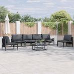 vidaXL Tuin Sofa Set Antraciet Staal, Tuin en Terras, Tuinsets en Loungesets, Verzenden, Nieuw, Rvs