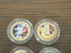 Frankrijk. 2 Euro 2008/2012 (5 stuks) Color (Zonder