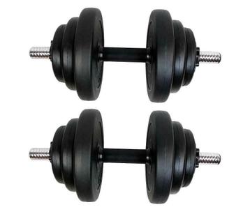 2 x 10 kg dumbbell halter halterset dumbell dumbellset beschikbaar voor biedingen