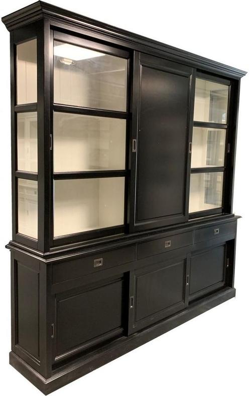 Buffetkast zwart Deurne 240 x 240cm dichte middendeur, Huis en Inrichting, Kasten | Buffetkasten, Ophalen of Verzenden