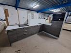 Complete keuken Compleet geleverd 120 OP voorraad Nr 2712, Zo goed als nieuw, Met kookeiland
