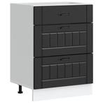 Keuken Onderkast Lucca Zwart | Retourdeal | -55%, Zwart, Nieuw, Minder dan 100 cm, 25 tot 50 cm
