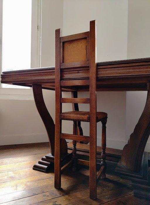Stoel - Oude eikenhouten stoel - Mahonie, Gevernist, Antiek en Kunst, Curiosa en Brocante