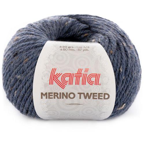 Katia Merino Tweed - 305 donkerblauw - Merinogaren, Hobby en Vrije tijd, Breien en Haken, Ophalen of Verzenden