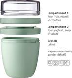 Mepal Lunchpot - 500 + 200 ml - Yoghurt en Muesli beker to, Ophalen of Verzenden, Nieuw