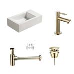 Sani Royal Fonteinset Keramiek Qubic met Kraan,, Tuin en Terras, Waterpartijen en Fonteinen, Nieuw