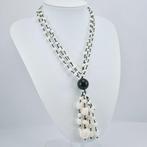 Koraal - Zilver - Halsketting - Corallo bianco inciso