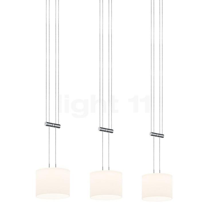 Bankamp Grazia Hanglamp LED 3-lichts, nikkel mat, Huis en Inrichting, Lampen | Hanglampen, Nieuw, Verzenden