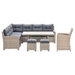 Garden Impressions Alaska lounge dining set 6-delig links -, Tuin en Terras, Tuinsets en Loungesets, Verzenden, Nieuw