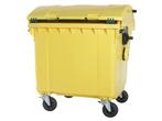 Vuilcontainer 1100 liter 4-wiel rond deksel geel, Ophalen of Verzenden