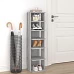 vidaXL Schoenenrek 27,5x27x102 cm bewerkt hout grijs sonoma, Verzenden, Nieuw