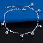 Fako Bijoux® - Enkelbandje Verzilverd - Belletjes - 22cm -, Sieraden, Tassen en Uiterlijk, Enkelbandjes en Enkelkettinkjes, Verzenden