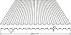 Polyester golfplaat op rol | 76/18 | 0,80 mm | Naturel, Doe-het-zelf en Verbouw, Platen en Panelen, Nieuw, Overige materialen