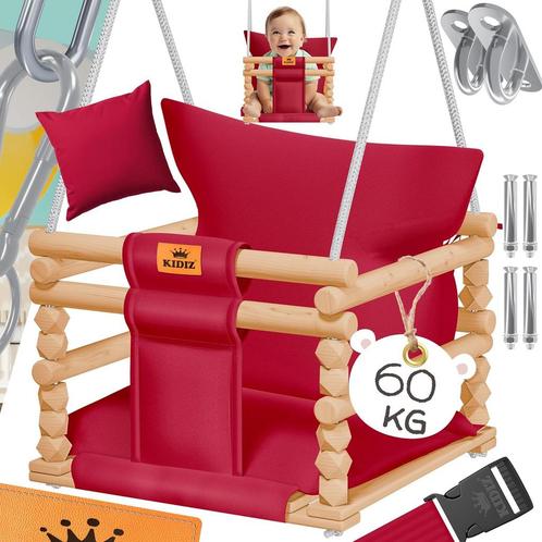 KIDIZ® Babyschommel - Kinderschommel - Baby Swing - Rood, Kinderen en Baby's, Autostoeltjes, Nieuw, Verzenden