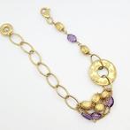 Armband - 18 karaat Geel goud - 5.00ct. tw. Amethist, Sieraden, Tassen en Uiterlijk, Armbanden, Nieuw