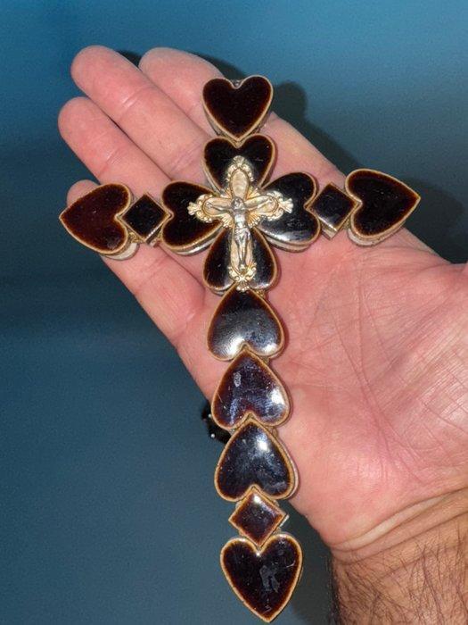 Antiek Crucifix - Keramiek - 1960-1970 - Zeldzaam, Antiek en Kunst, Antiek | Boeken en Bijbels