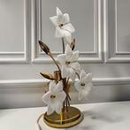 Sculptural Flower Design - Lamp - Verguld messing