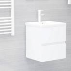 vidaXL Wastafelkast 41x38,5x45 cm bewerkt hout wit, Verzenden, Nieuw, Minder dan 100 cm