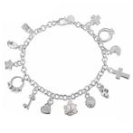 Fako Bijoux - Bedelarmband - Verzilverd - 13 Bedels, Verzenden, Nieuw