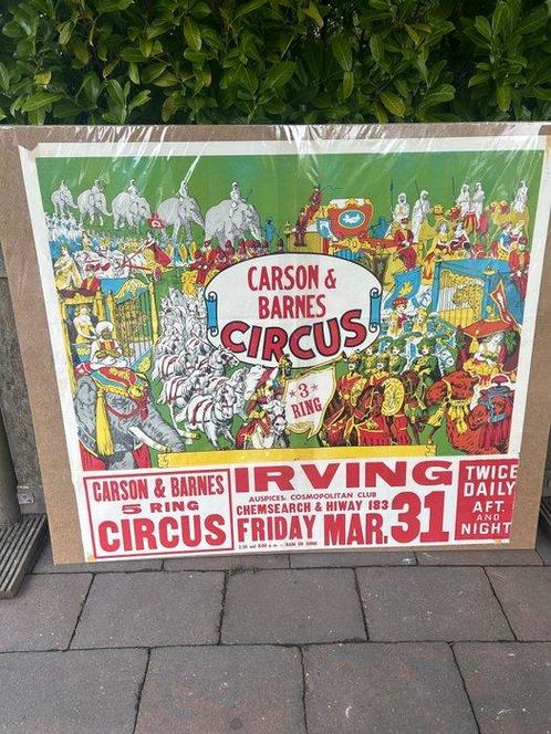 Carson and barnes - Circus Poster Carson and Barnes, Antiek en Kunst, Kunst | Tekeningen en Foto's