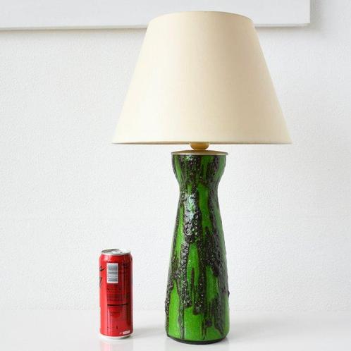 Scheurich W-Germany - Tafellamp - Prachtige groene Fat Lava, Antiek en Kunst, Kunst | Designobjecten