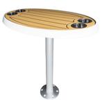 Ovale Boottafel Set 46x76cm Wit Inclusief Teak Foam Inleg en, Watersport en Boten, Accessoires en Onderhoud, Ophalen of Verzenden