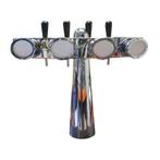Occasion - Tapzuil totem 4 kraans ovale verlichting, Ophalen of Verzenden