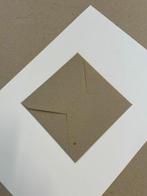 Envelop 14 x 14 cm Karton Grijs, Hobby en Vrije tijd, Kaarten | Zelf maken, Verzenden, Nieuw