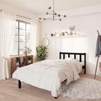 vidaXL Bedframe massief grenenhout zwart 75x190 cm, Eenpersoons, Verzenden, Zwart, Nieuw