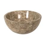 Waskom Opbouw Plieger Mini Round 26x12 cm Marmer Bruin, Ophalen of Verzenden, Nieuw