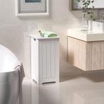 Wasmand met deksel - 35L - 30x30x61 cm - Wit - COSTWAY, Huis en Inrichting, Badkamer | Badtextiel en Accessoires, Verzenden, Zo goed als nieuw