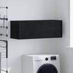 vidaXL Wandkast Zwart eiken 100 x 36.5 x 35 cm Bewerkt hout, Huis en Inrichting, Kasten | Overige, Verzenden, Nieuw
