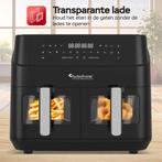 2dekans | Turbotronic Airfryer XXL DualChef - 9L - 1600W -, Witgoed en Apparatuur, Airfryers, Ophalen of Verzenden, Zo goed als nieuw