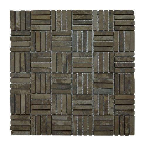 Mozaiek Parquet 1x4.8 30x30 cm Marmer Moccacino Blokverband, Doe-het-zelf en Verbouw, Tegels, Overige typen, Nieuw, Overige materialen