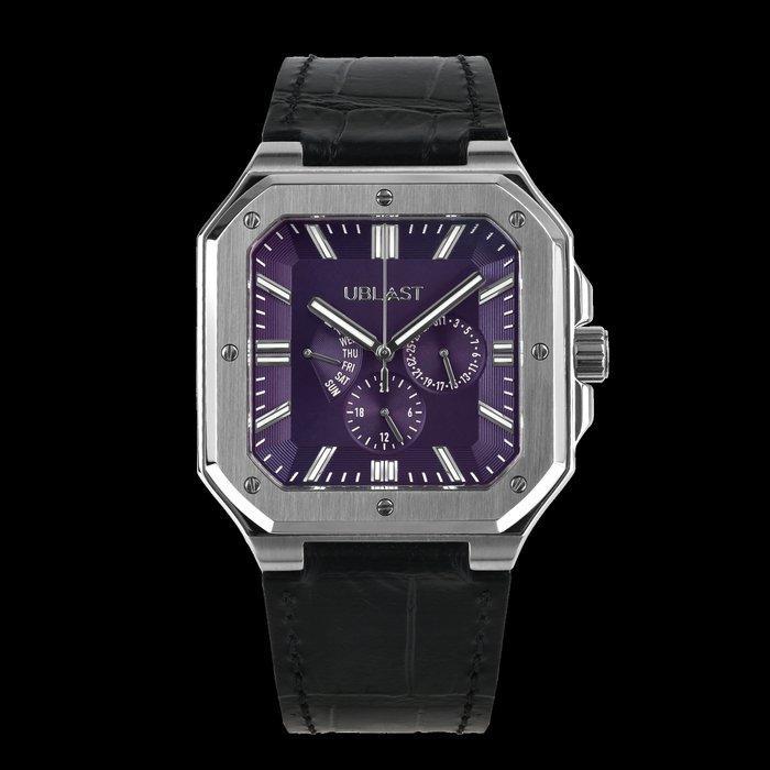 Ublast - Square - Multifunction - REF.UBSQMF44PPL - Ltd., Sieraden, Tassen en Uiterlijk, Horloges | Heren