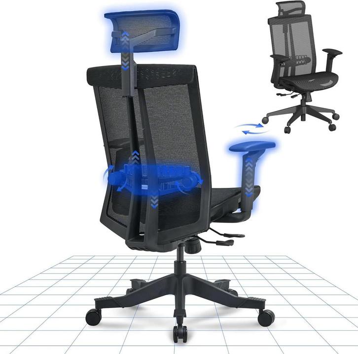 Ergonomische Bureaustoel -  Office Chair - Gamestoel - Volwa, Huis en Inrichting, Overige Huis en Inrichting, Nieuw, Verzenden